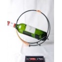 Porte bouteille verseur rotin et métal