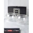 Set 2 tasses en verre bulles Dammann 125ml
